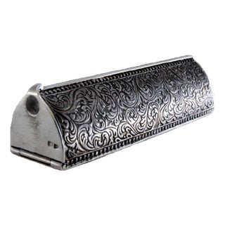Embossed Silver Toothpick Holder For Sale