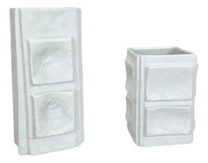 Op Art Vases attributed to Martin Freyer for Rosenthal, Germany, 1970s, Set of 2