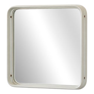Mid-Century Italian Mirror with Wooden Frame For Sale