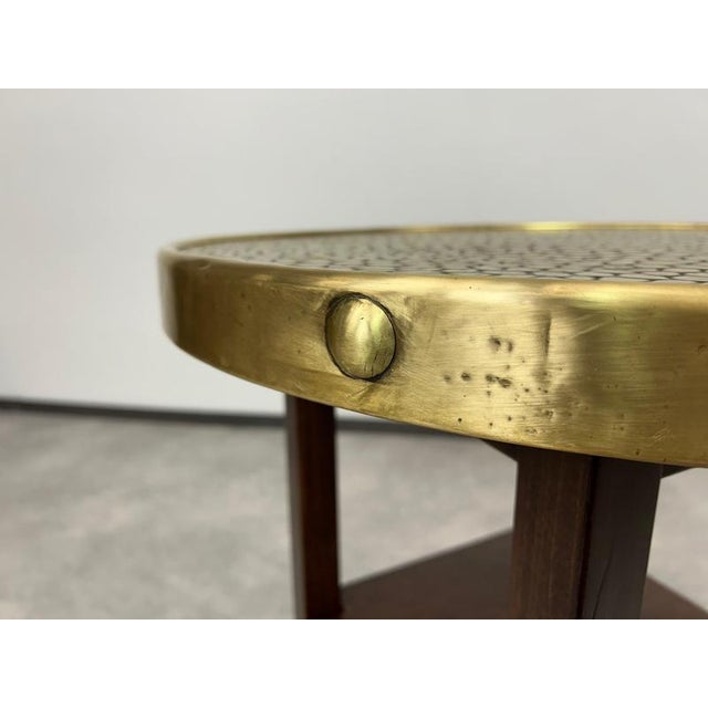 Wood Secession Coffee Table with Brass Top, 1890s For Sale - Image 7 of 10