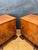 Brown Art Deco Nightstands with Figured Wood Veneer, 1940s, Set of 2 For Sale - Image 8 of 18