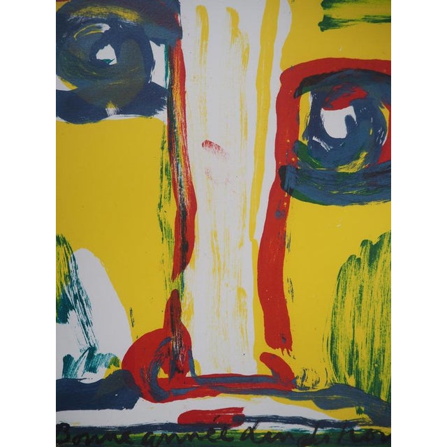 Bengt Lindström (1925-2008) Wild portrait Original color lithograph Signed in the plate Numbered / 500 copies (the photo...