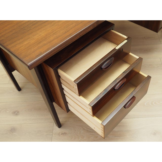 Vintage Danish Rosewood Desk, 1970s For Sale - Image 10 of 14