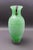 Murano Italian Vintage Mid-Century Green Scavo Art Glass Amphora Vase For Sale - Image 4 of 7
