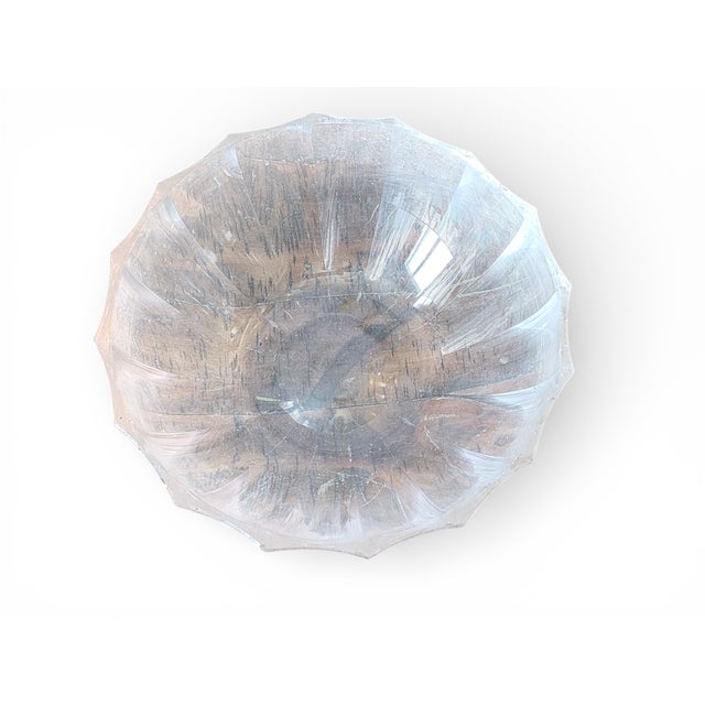 Mid-Century Modern A Good Faceted Paneled Crystal Serving Bowl, Nachtmann Glass Co, C1970s 8.5" D For Sale - Image 3 of 6