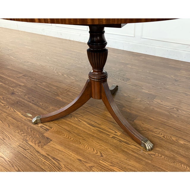 Wood 42” Diameter Georgian Style Round Accent Table by Leighton Hall - Showroom Sample For Sale - Image 7 of 9