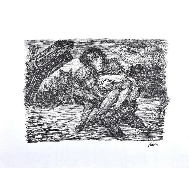 Rettung - Original Lithograph by Alfred Kubin - 1944 1944 For Sale - Image 3 of 3