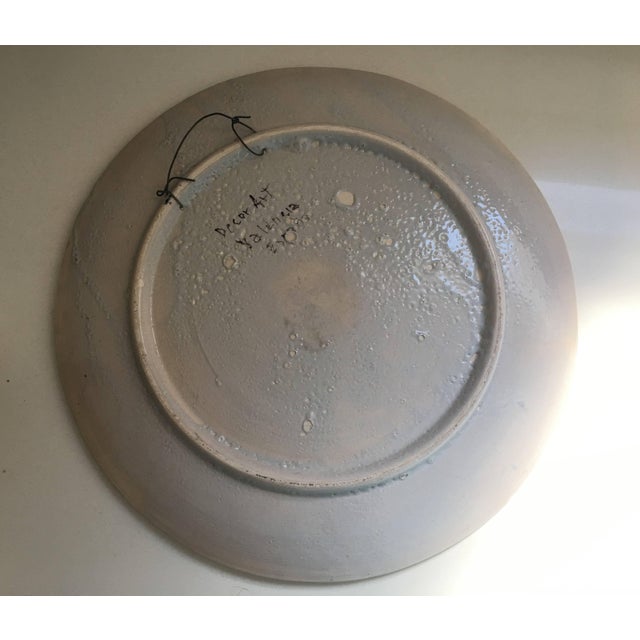 19th Century Brown and Mint Creamware Baroque Plate For Sale - Image 4 of 6