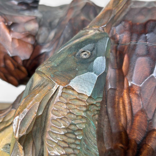 Japanese Hand-Carved Wooden Bear, 1950s For Sale - Image 4 of 18