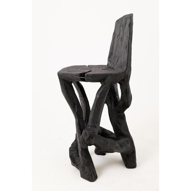 Early 21st Century Sculptural Bar Chair in Wood by Logniture For Sale - Image 5 of 16
