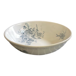 Antique Blue & White Basin or Bowl For Sale