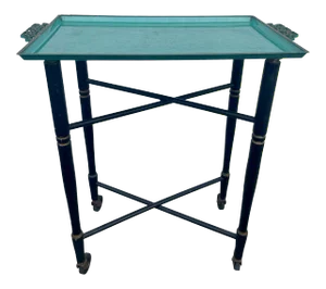 Cloisonne Top Asian Design Side Table