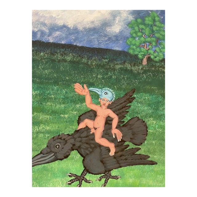 Robert Zeppel-Sperl, Mixed Media on Cardboard, 1987 For Sale