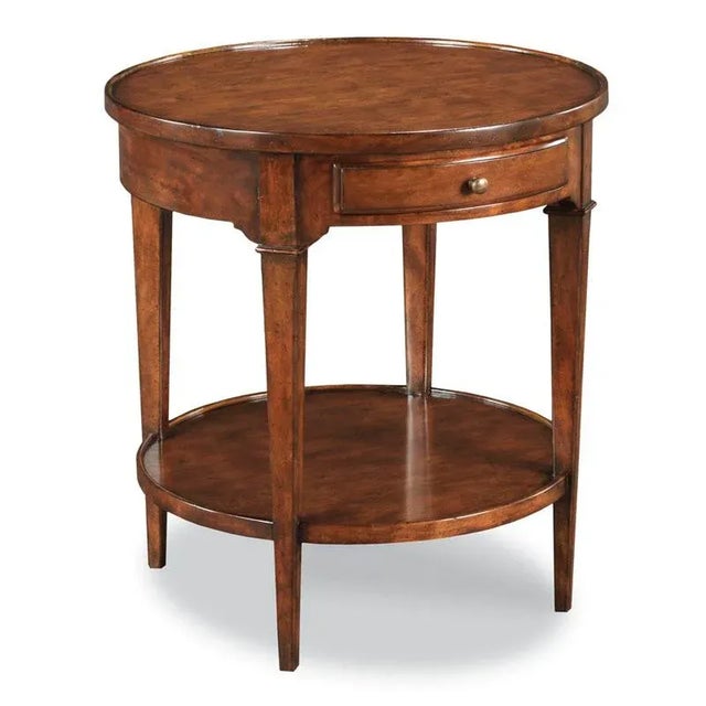 Transitional Marseille Lamp Table in Brown For Sale - Image 3 of 3
