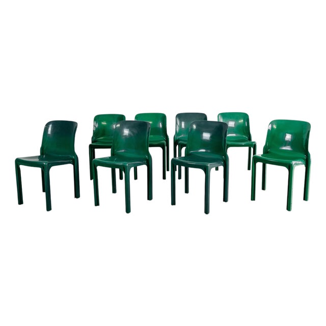 Selene Chairs by Vico Magistretti for Artemide, 1960s, Set of 8 For Sale