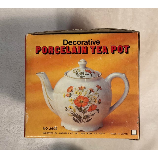 Japanese Vintage Decorative Floral Porcelain Tea Pot, Haruta & Co For Sale - Image 10 of 11