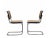 Set of two Cesca chairs designed by Marcel Breuer, with backrest and seat in black-stained wood and Vienna straw....