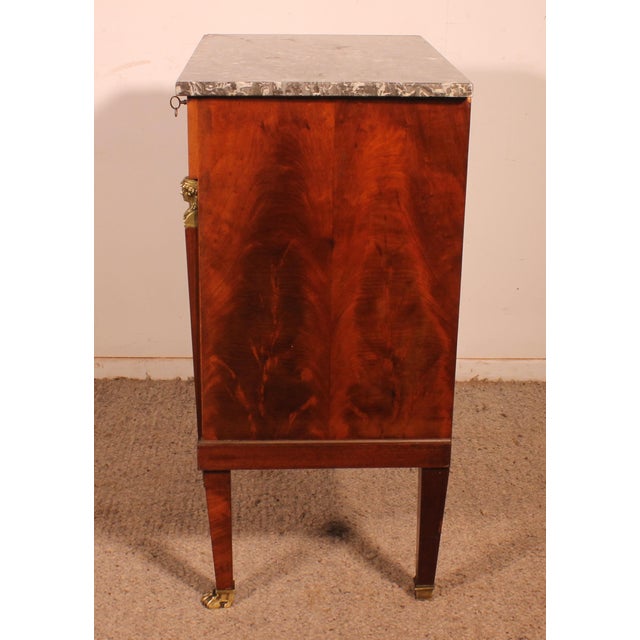 Small Empire Style Commode in Mahogany For Sale - Image 5 of 12