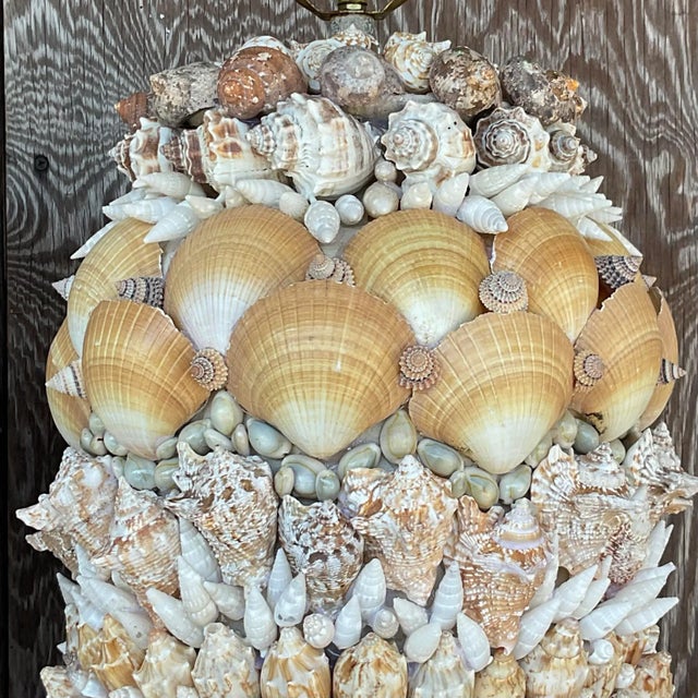 Vintage Costal Shell Table Lamps - a Pair | Chairish
