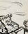 Mid 20th Century Vintage Mid-Century Modern Expressionistic Black and White Landscape Painting on Paper, Signed Auch, With Mat For Sale - Image 4 of 4