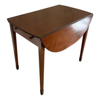 Antique Inlaid Mahogany Pembroke Table, 1780s For Sale