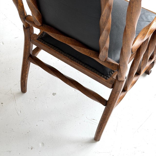 Mid 20th Century Victorian Twisted Wood Armchair For Sale - Image 9 of 9