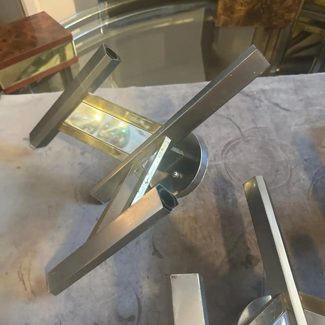 1960s Mid-Century Modern Brass and Steel Italian Wall Sconce by Gaetano Sciolari For Sale - Image 10 of 16