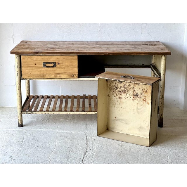 Vintage Industrial Workbench, 1960 For Sale - Image 10 of 18