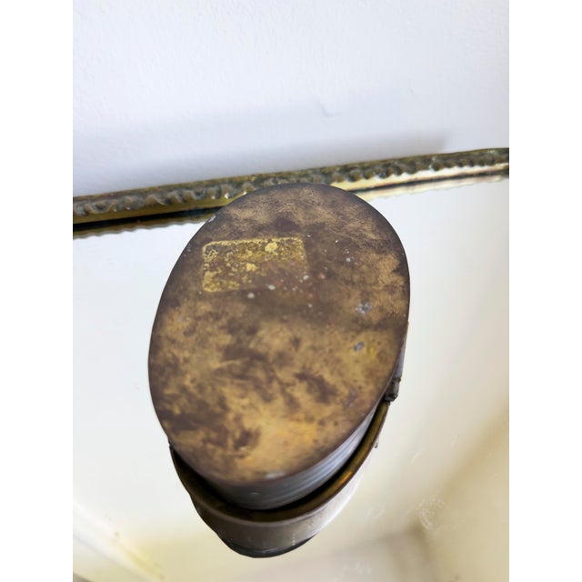 Metal Vintage Mid Century Modern Brass Scarab Keepsake Box 1960s For Sale - Image 7 of 11