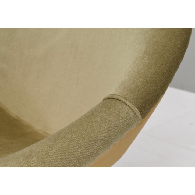 Velvet Circle Armchair, 1950s For Sale - Image 9 of 18