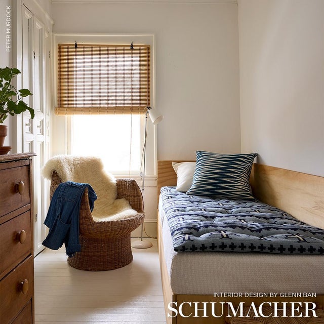 2020s Schumacher Born For Water Fabric In Sky For Sale - Image 5 of 6