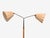 Tan Swedish Art Deco, Double Floor Lamp, Burl Wood, Metal, Fabric, Sweden, 1940s For Sale - Image 8 of 17
