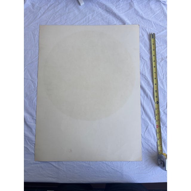 1970s 1970s Circular Metallic Silver Dollar Eucalyptus Silkscreen Print For Sale - Image 5 of 5