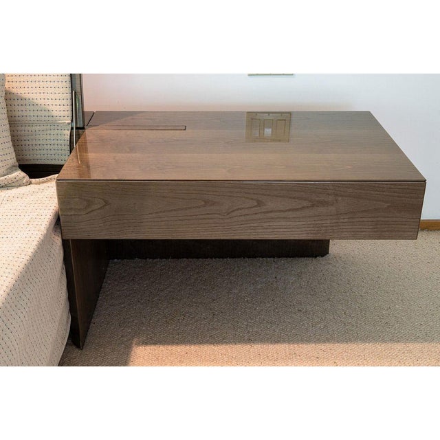 Brown Saporiti Italia Rare 1970s King Lacquered Platform Bed Frame by Giovanni Offredi For Sale - Image 8 of 8