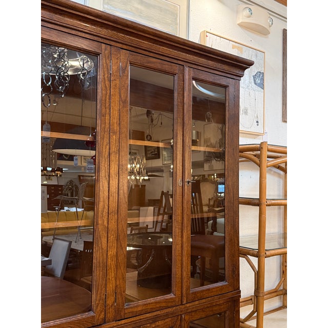 Crate & Barrel Glass Display Shelving Cabinet For Sale In San Francisco - Image 6 of 13