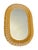 Tan Vintage Coastal Tropical Boho Natural Wicker Rattan Wall Mirror Decor Oval For Sale - Image 8 of 8