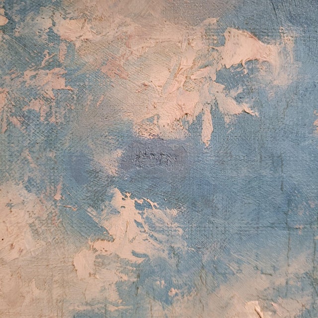 Blue Antonio Canovas Del Castillo Y Vallejo, River Landscape, 1920s, Oil on Canvas, Framed For Sale - Image 8 of 18