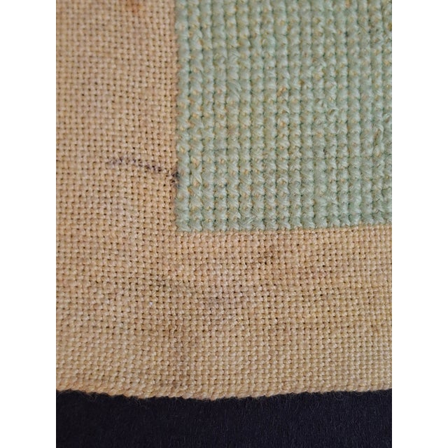 1950s Vintage Mid Century Cross Stitch Needlepoint European Villa Estate Textile Art For Sale - Image 5 of 16