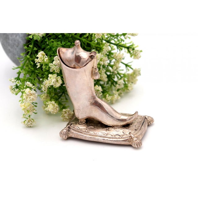 Silver Boot Toothpick Holder For Sale - Image 4 of 8