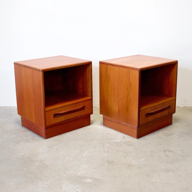 G-Plan "Fresco" Teak Pair of 1 Drawer Nightstands For Sale In Boston - Image 6 of 6
