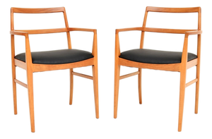 Vintage Danish Carver Chairs attributed to Arne Vodder for Sibast, 1960s, Set of 2