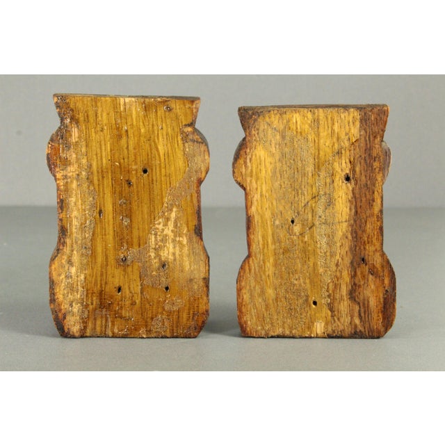 Antique Carved Oak Small Panels Male Portraits Busts, English For Sale - Image 9 of 18