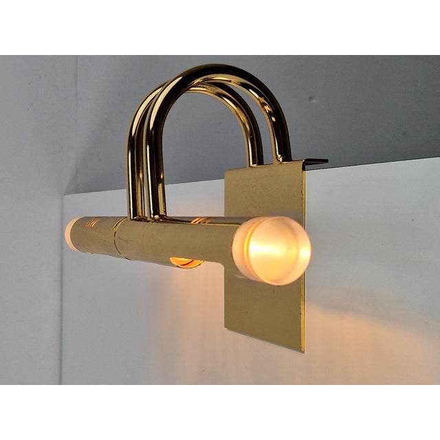 Regency Brass Acrylic Cabinet Lamp by Lumina, 1980s, Set of 3 For Sale - Image 18 of 18