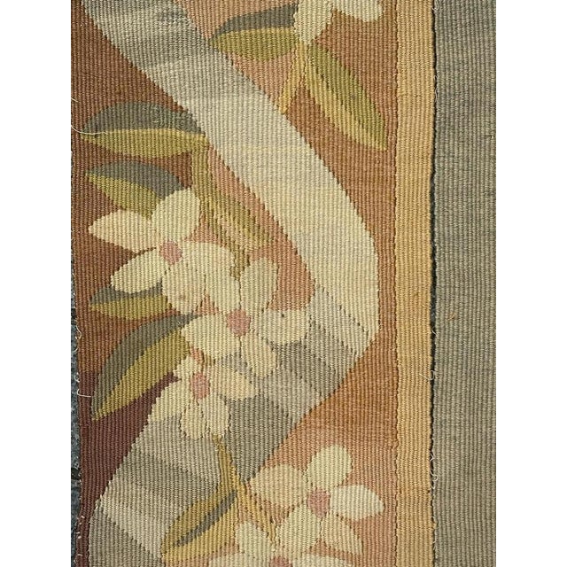 19th Century Antique French Aubusson Tapestry Border Fragment, 1890s For Sale - Image 5 of 18