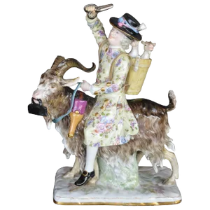 Meissen Porcelain of a Man on a Goat