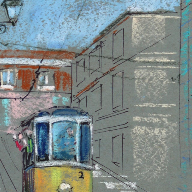 2020s Pastel Study 2 - Original City Train Still Life Oil Pastel Artwork on Paper by Kathleen Keifer For Sale - Image 5 of 6