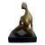 Mid-Century Brazilian Modern Bronze Female Sculpture on Granite Base, 1960s For Sale