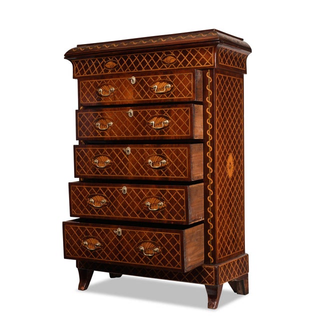 High Chest of Drawers in Mahogany & Oak, 1810 For Sale - Image 9 of 13