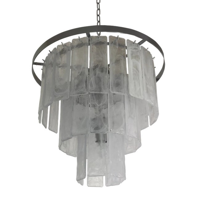 Murano Glass Sputnik Chandelier in Mazzega Style For Sale