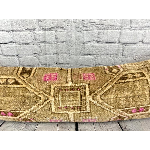 12 x 46 Lumbar Rug Pillow Sumptuous Textures Turkish Pillow Cushion Cover For Sale - Image 4 of 7